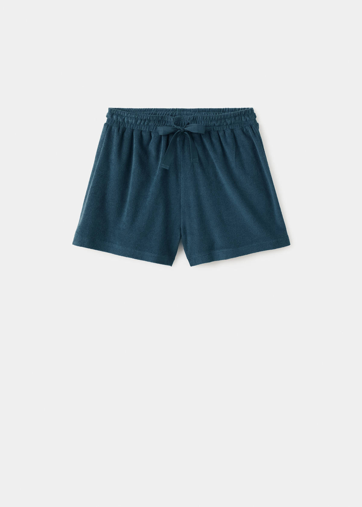 Terry cotton shorts — Blue