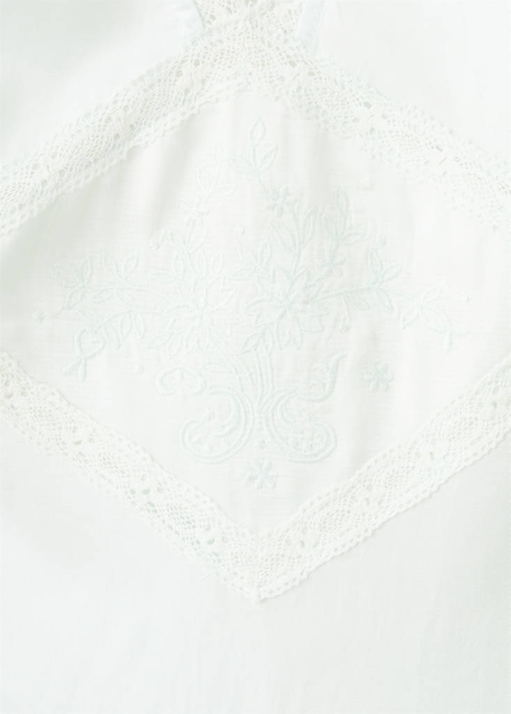 Lace detail nightgown — Blue