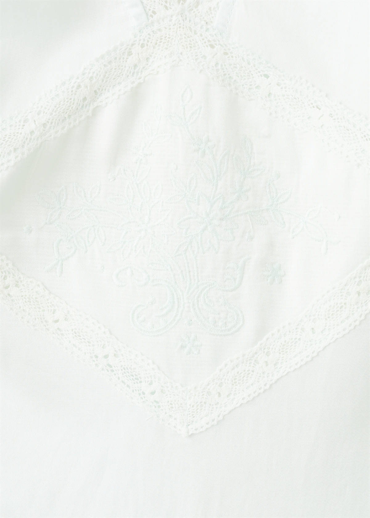 Lace detail nightgown — Blue