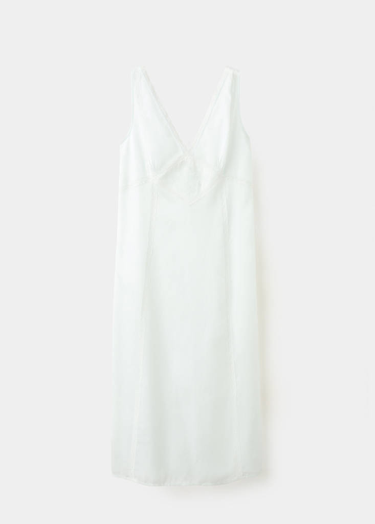 Lace detail nightgown — Blue