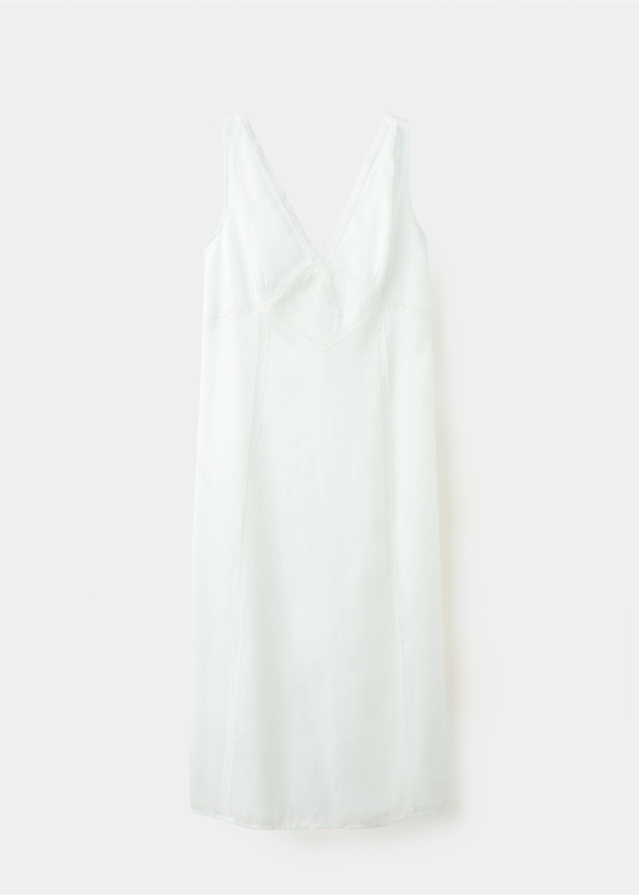 Lace detail nightgown - Article without model, Blue. Ref: 27013334-00.