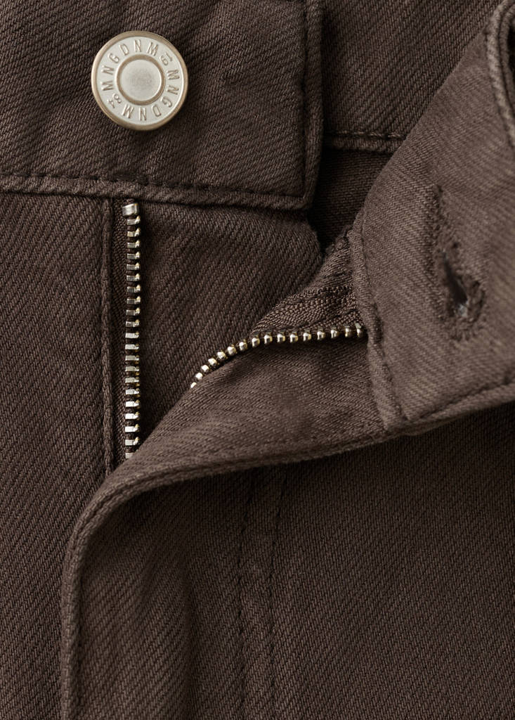 High-waisted barrel jeans — Chocolate