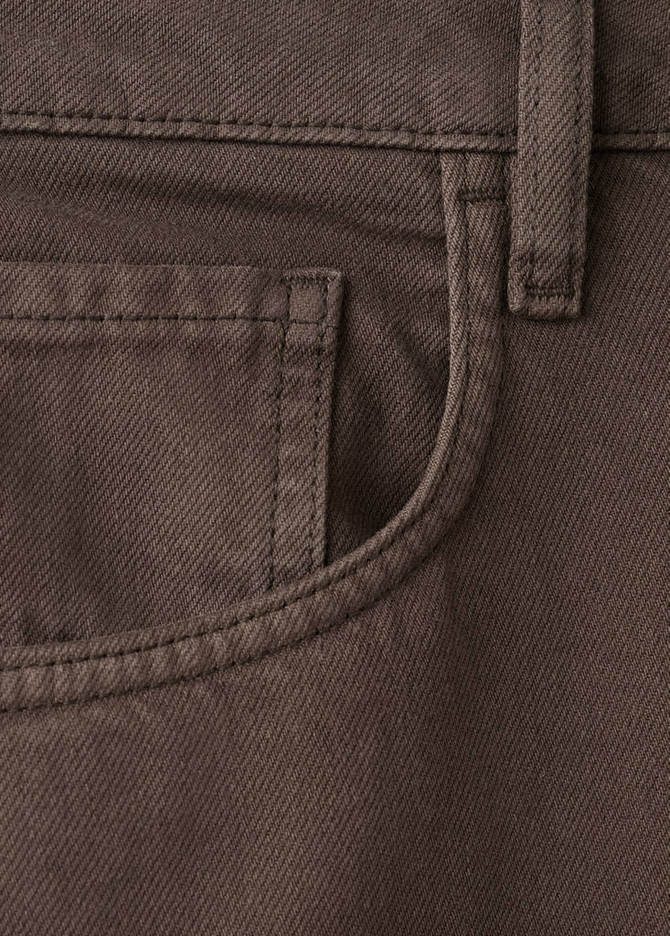 High-waisted barrel jeans — Chocolate
