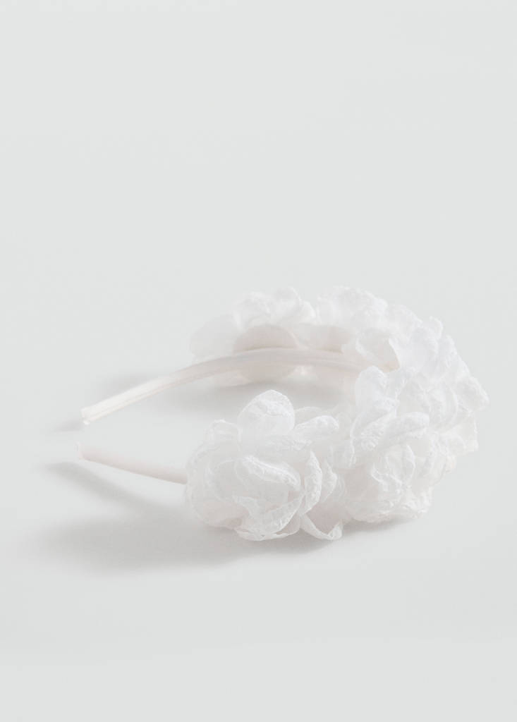 Flower hairband — White
