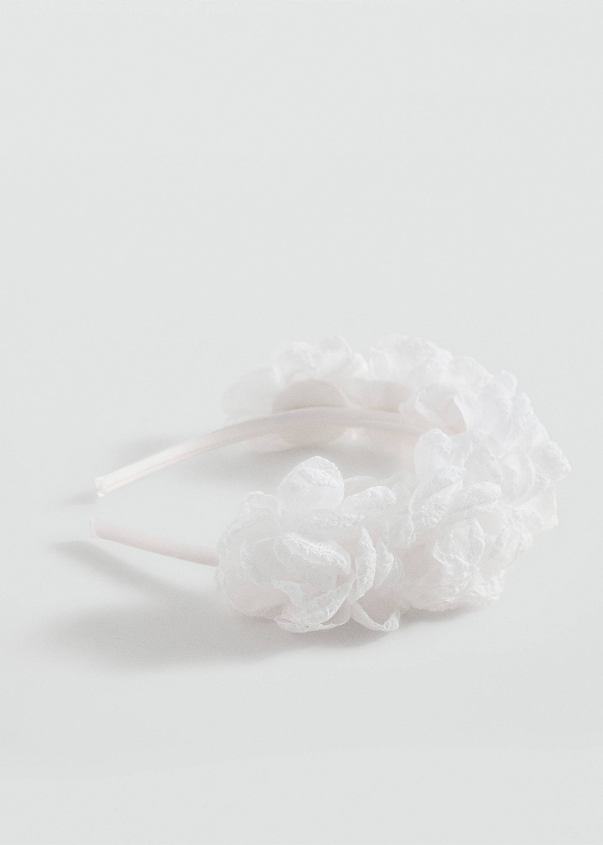 Flower hairband - Details of the article 1, White. Ref: 27013712-00.