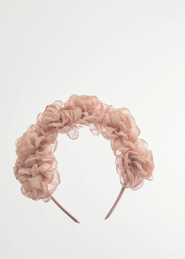 Flower hairband — Pale Pink