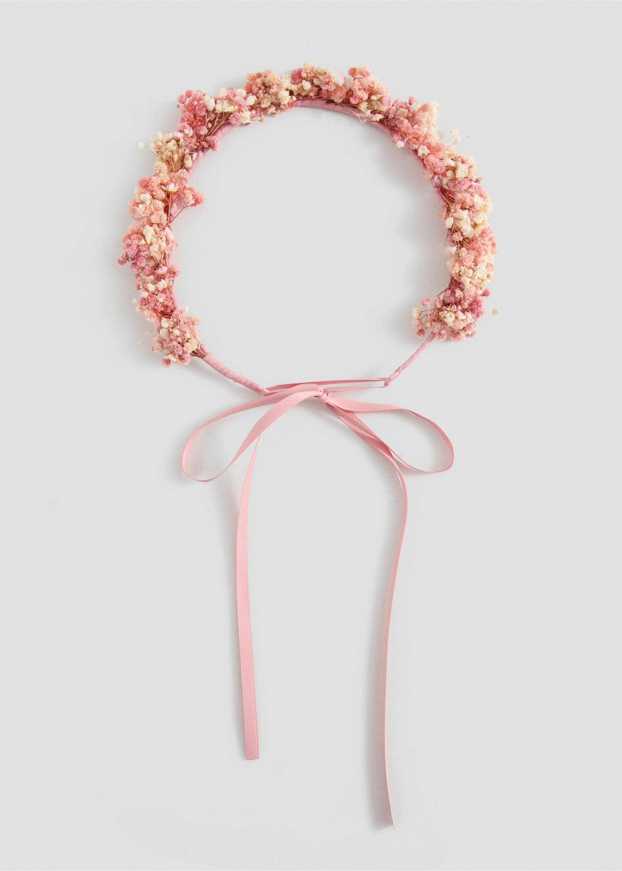 Preserved flower headband - Article without model, Pale Pink. Ref: 27013713-00.
