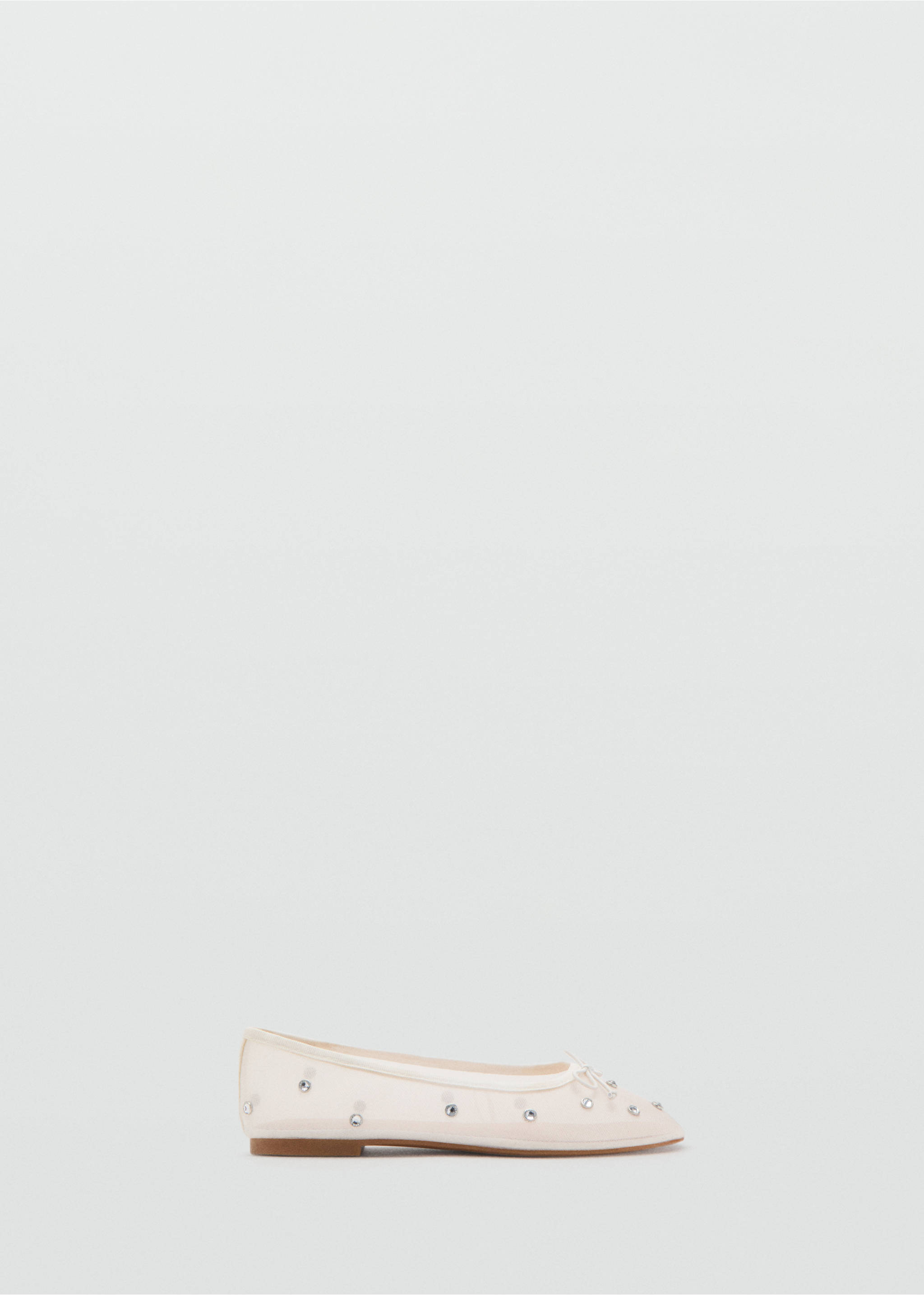 Rhinestone ballet flats - Article without model, Off White. Ref: 27013715-00.