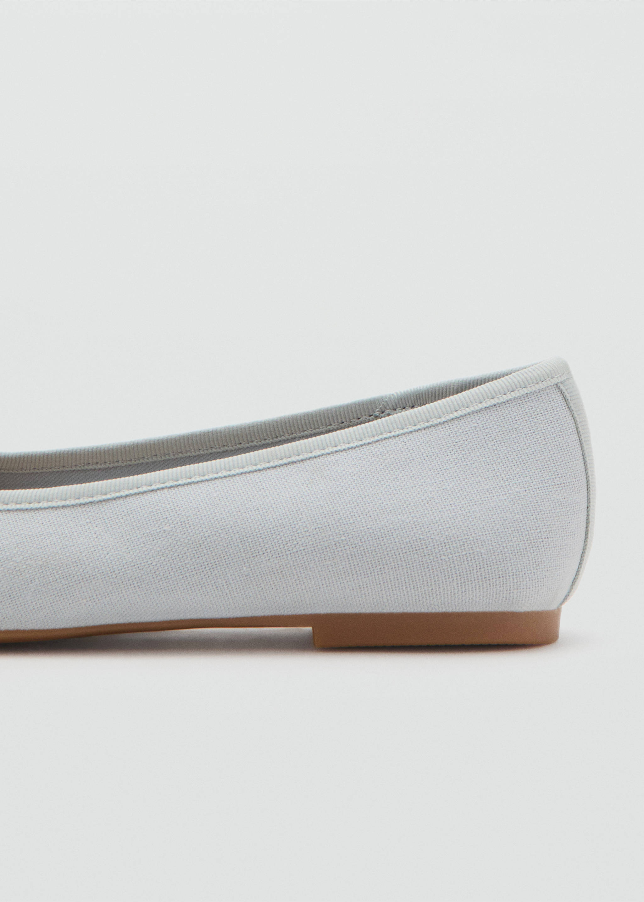 Bailarina linen bow - Details of the article 1, Turquoise. Ref: 27013716-00.