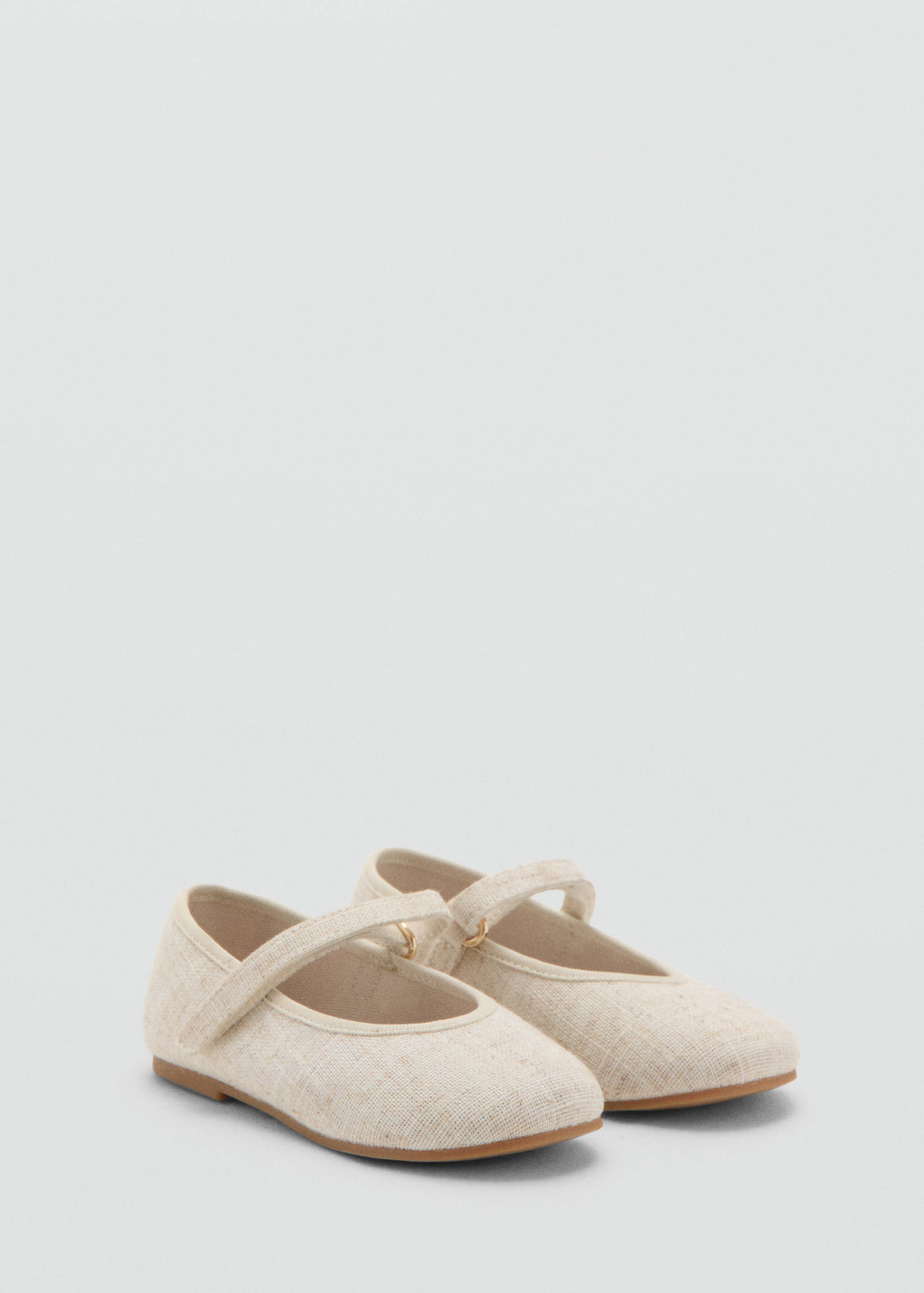 Bailarinas lino velcro - Plano medio