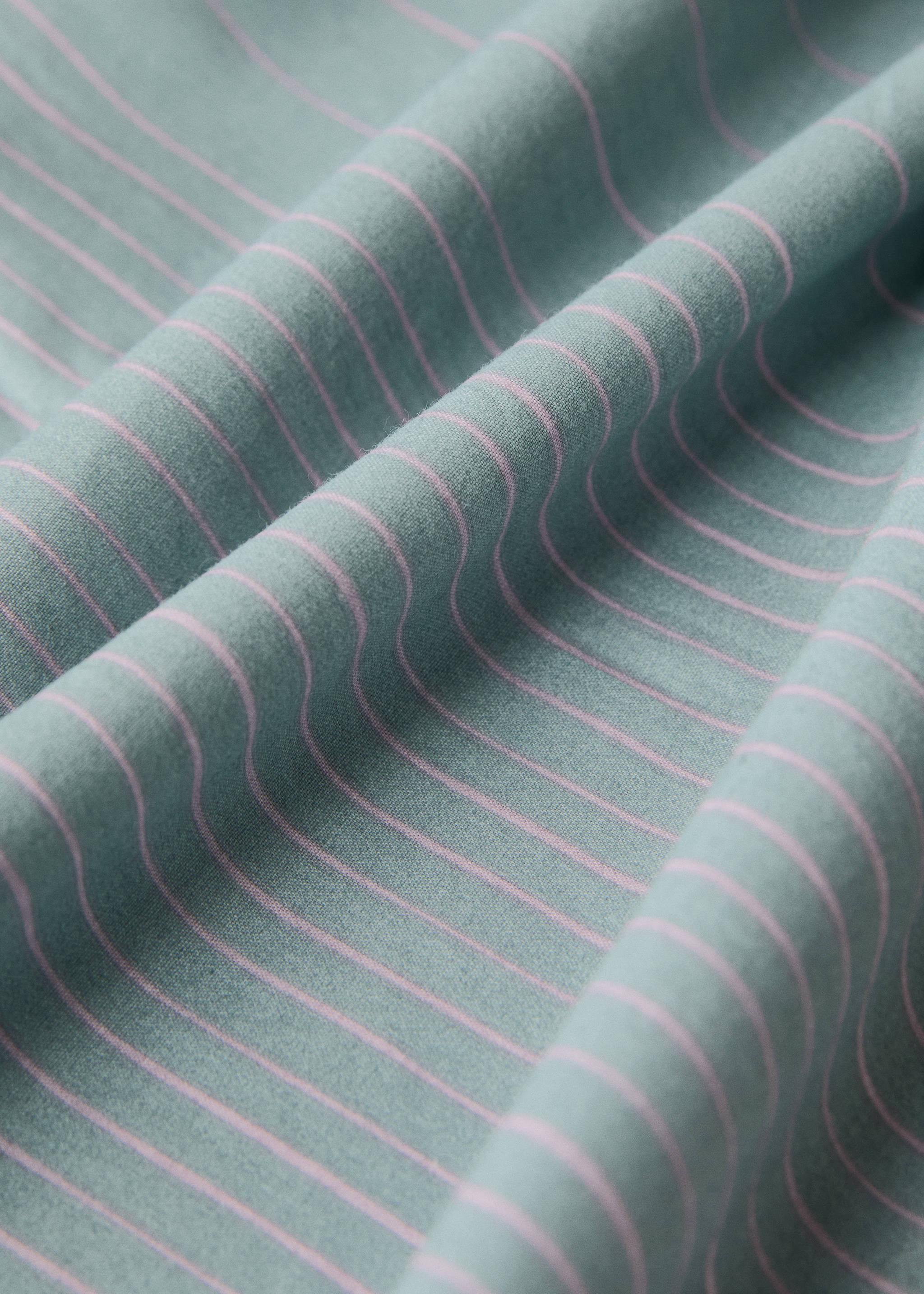 Percale cotton striped watercolour duvet cover King bed - Details of the article 2