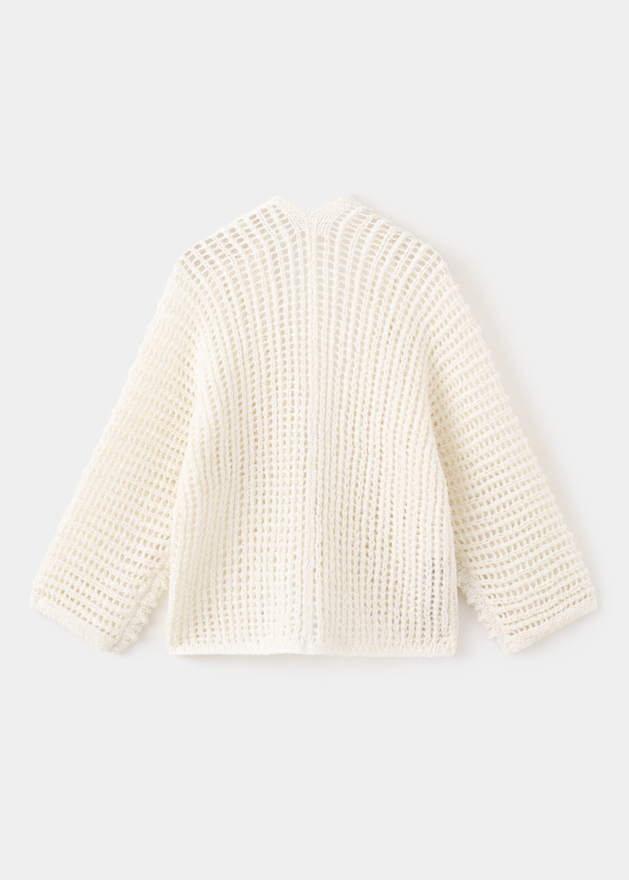 Openwork knit lurex cardigan - Reverse of the article