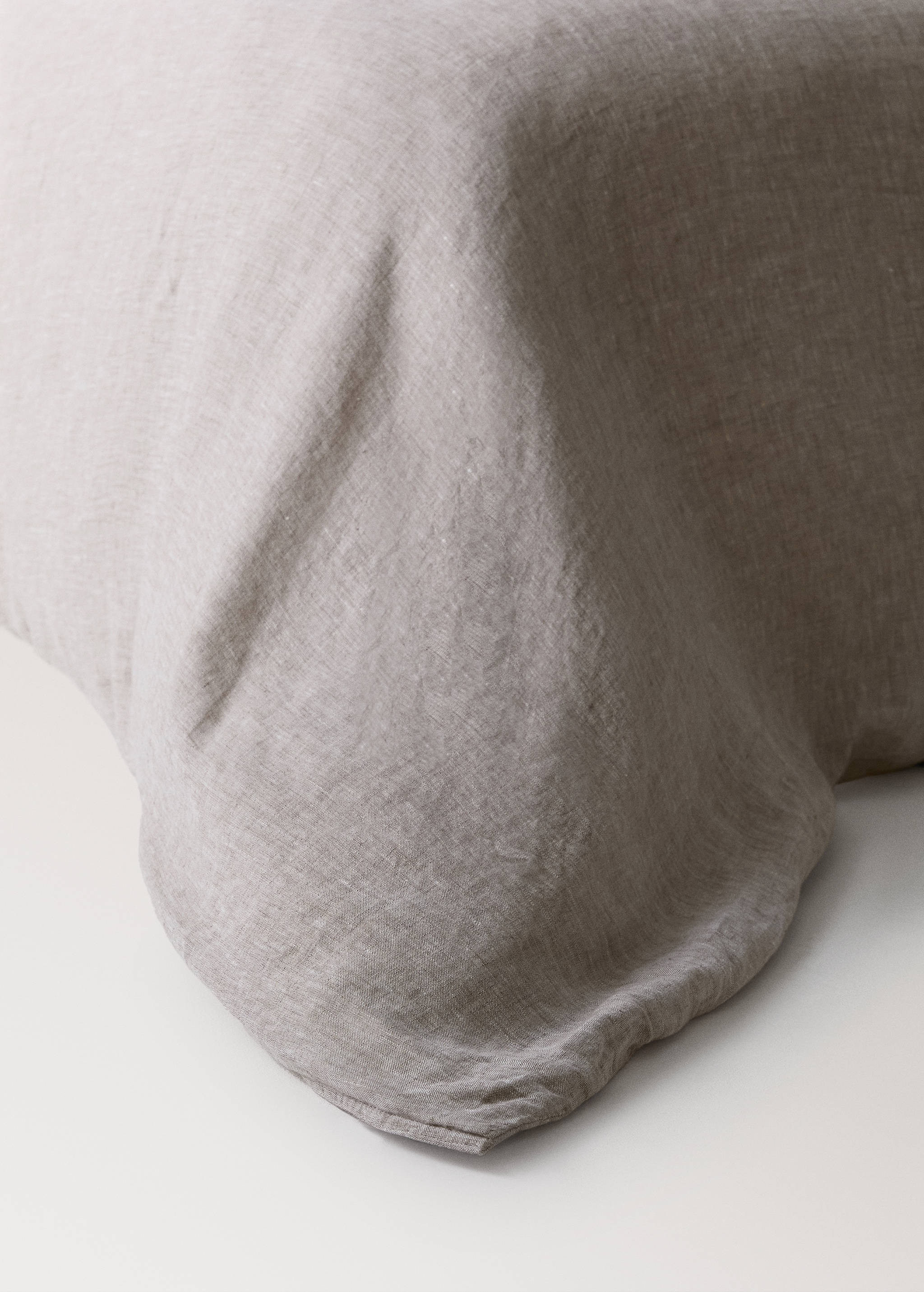 Yarn-dyed linen duvet cover for 90-cm bed - Details of the article 8