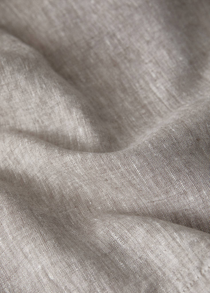 Linen yarn-dyed duvet cover for a 90 cm bed — Tobacco Brown