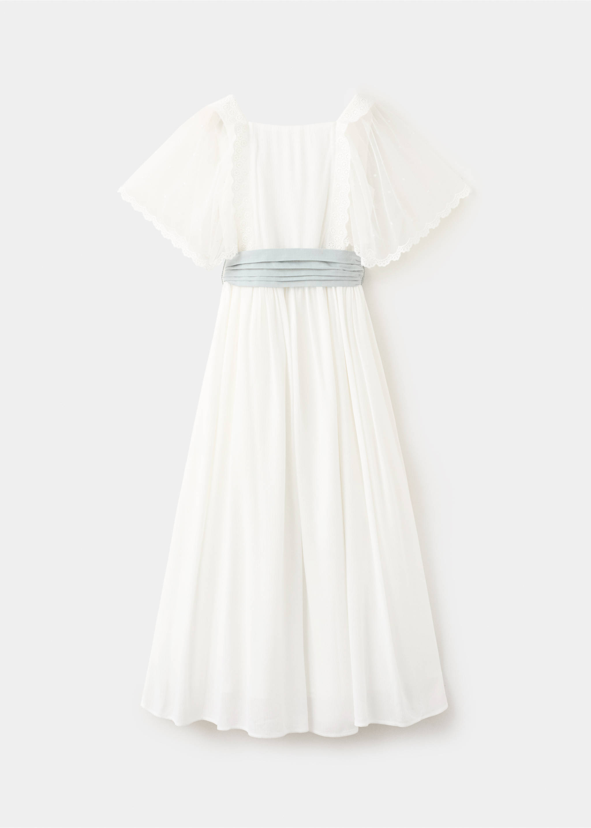 Long dress with bow - Article without model, White. Ref: 27013738-00.