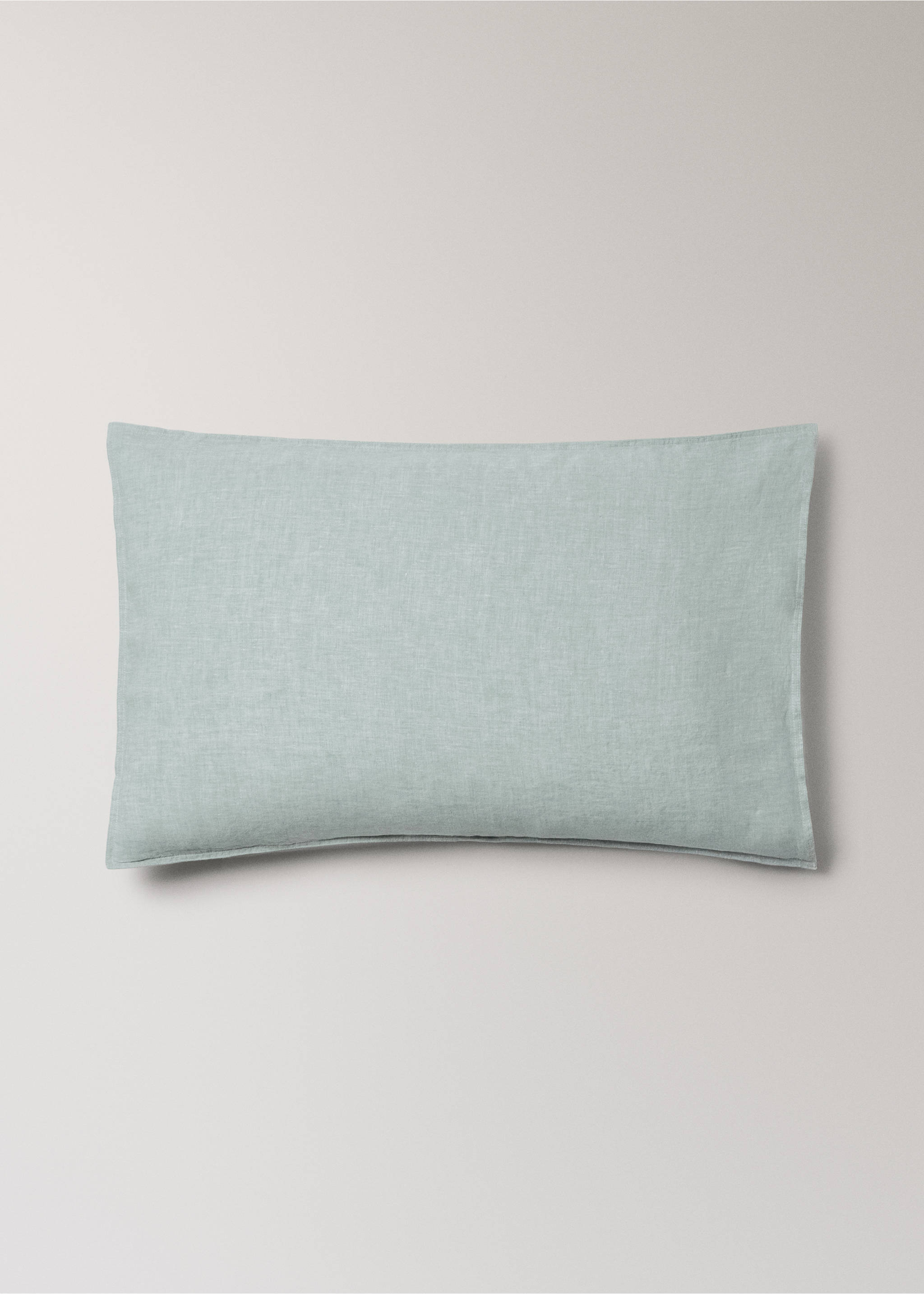 100% melange linen pillowcase 50x75cm - Article without model, Pastel Green. Ref: 27013740-00.