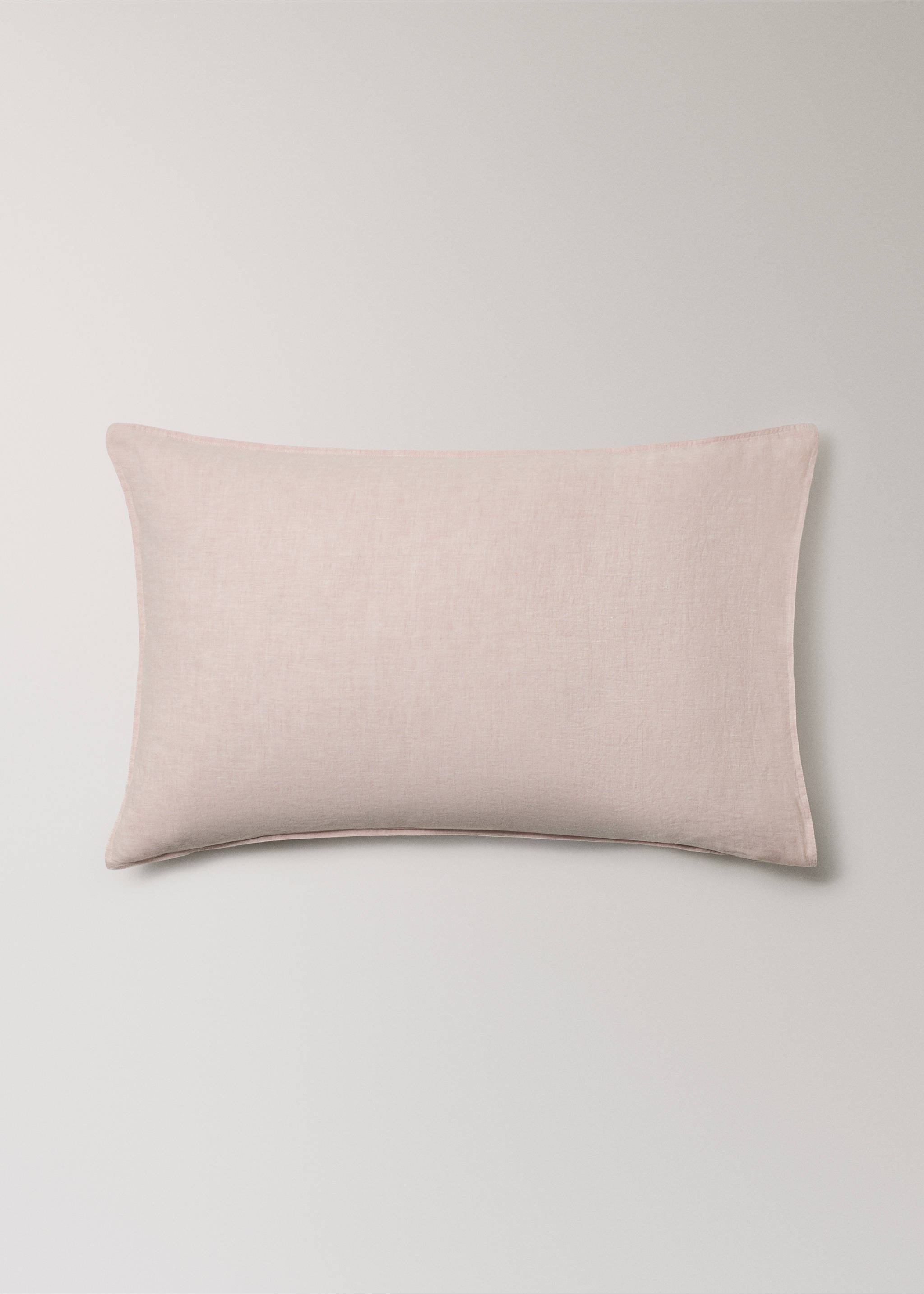 100% melange linen pillowcase 50x75cm - Article without model, Pale Pink. Ref: 27013740-00.