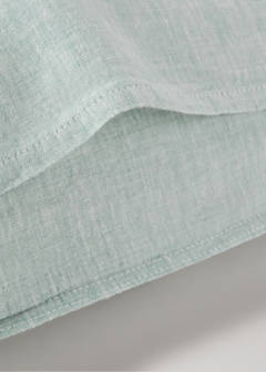 Two 100% linen melange pillowcases 60x60 cm — Pastel Green 2