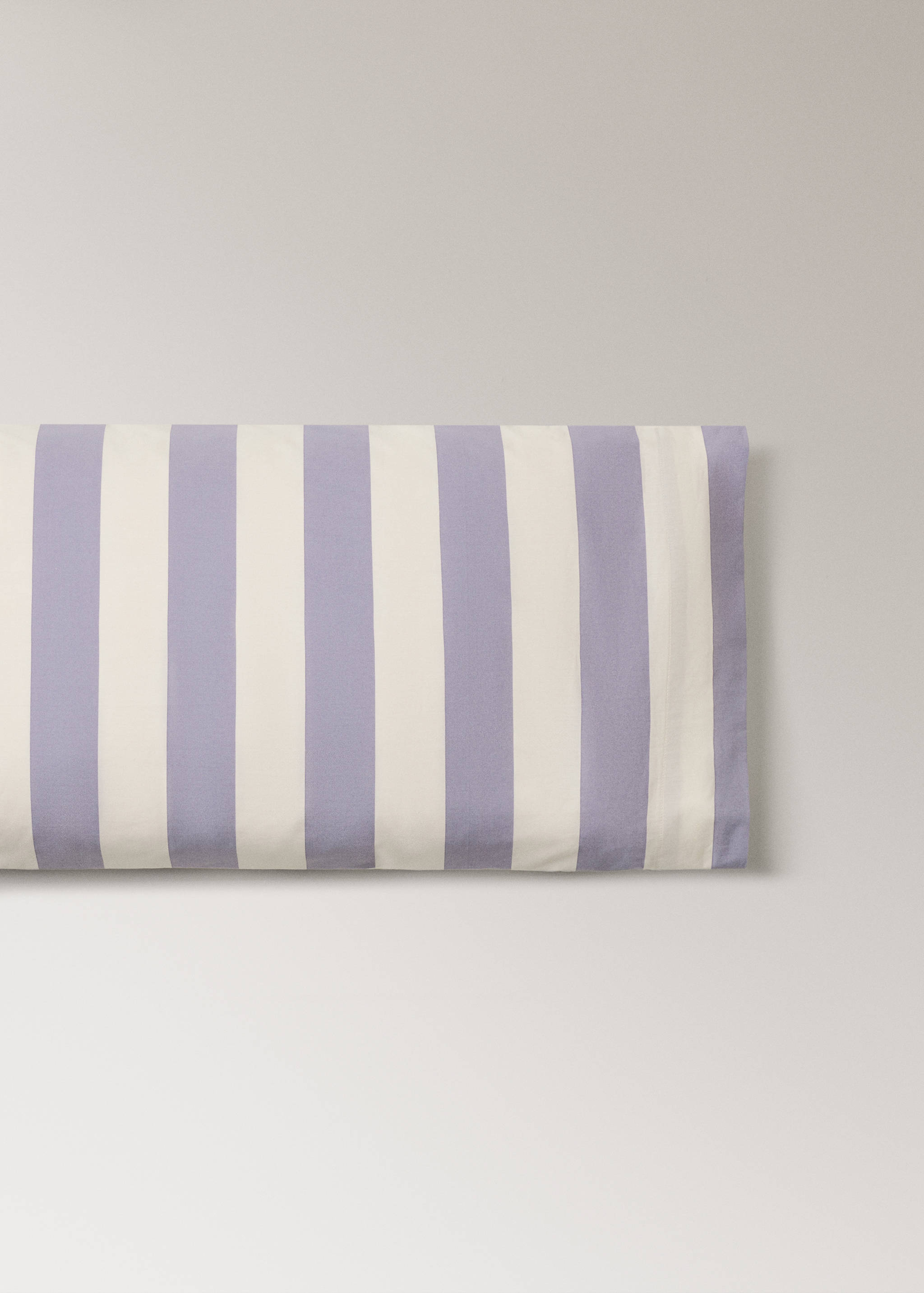 Percale cotton pillowcase, 200 thread count, striped print, 45x110 cm - Article without model