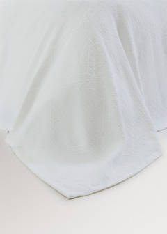 Vorgewaschene Jacquard-Tagesdecke, 300 g, für Betten 90/105 cm — Ecru 4