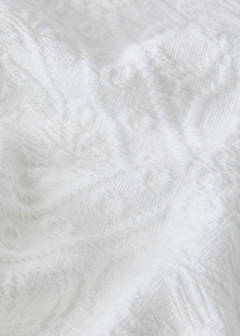 Vorgewaschene Jacquard-Tagesdecke, 300 g, für Betten 90/105 cm — Ecru 3