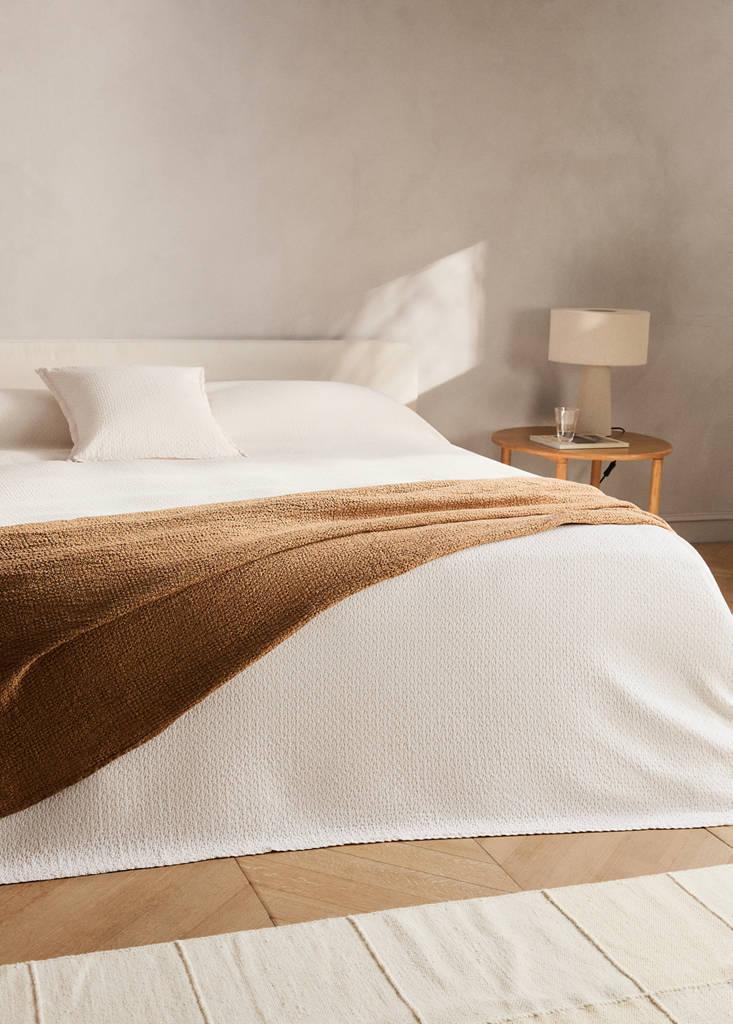 Colcha algodón textura fina garment dye Cama 90/105