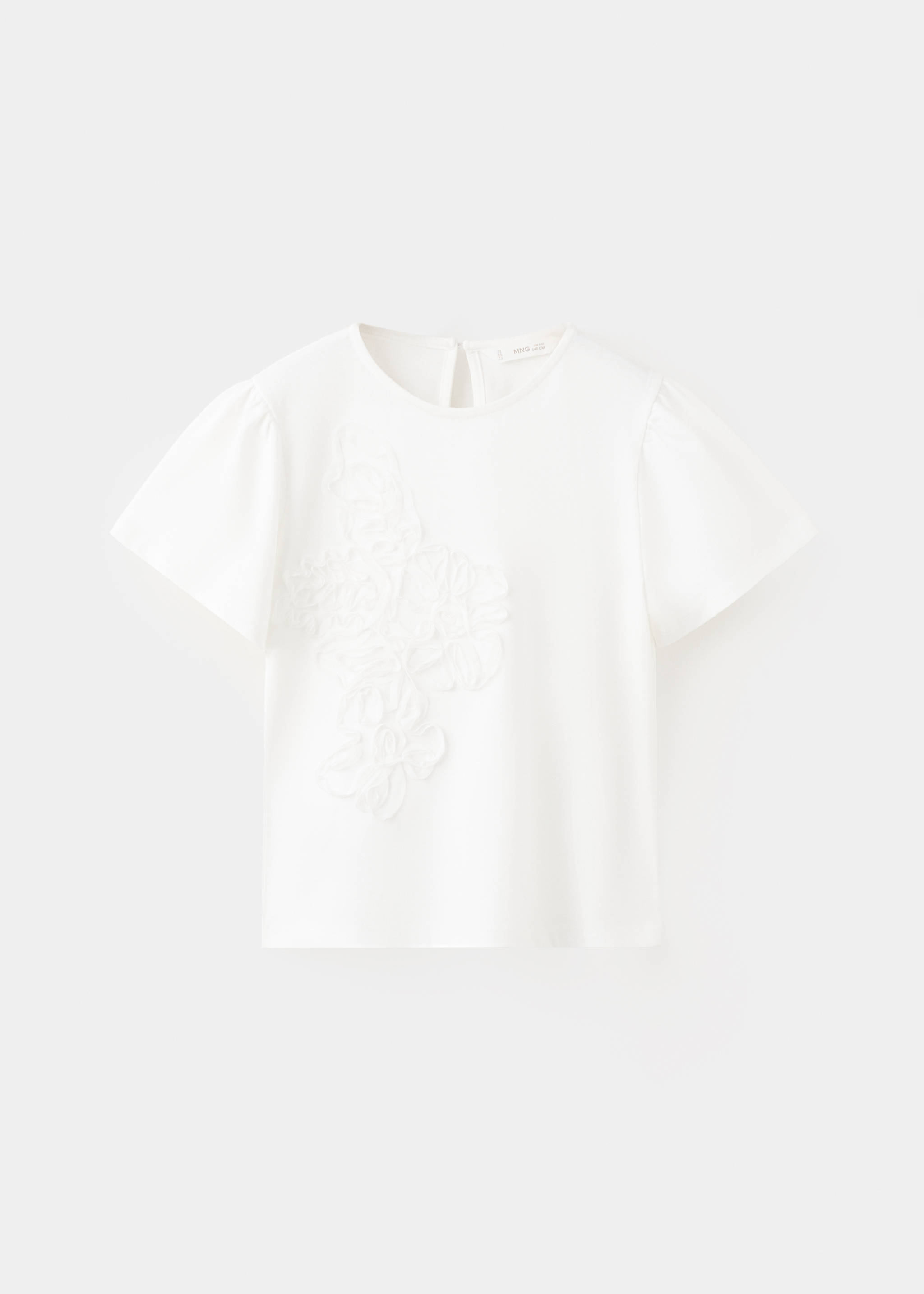 T-shirt fleurs relief - Article sans modèle
