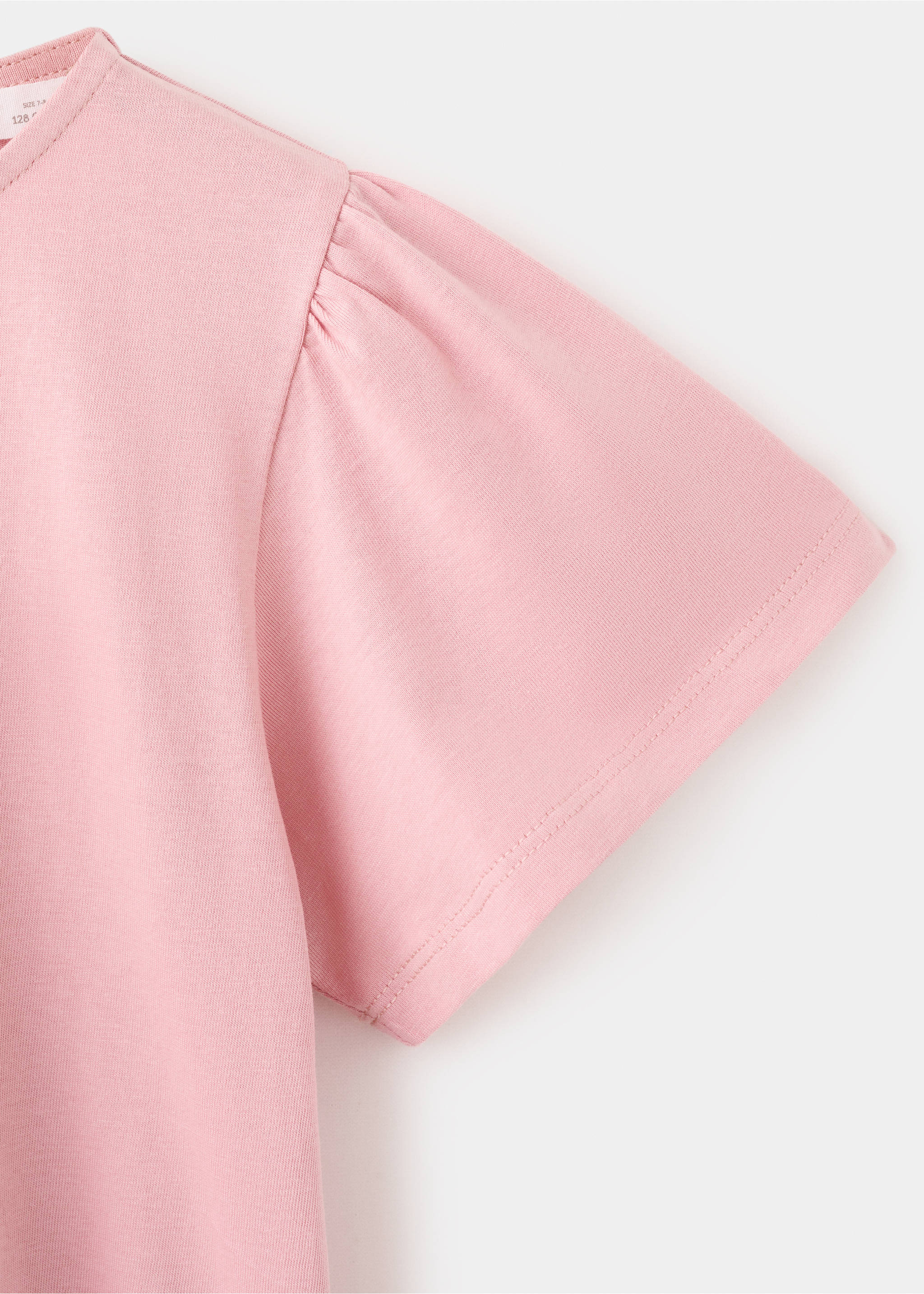 Embossed flower T-shirt - Details of the article 8, Pink. Ref: 27014045-00.