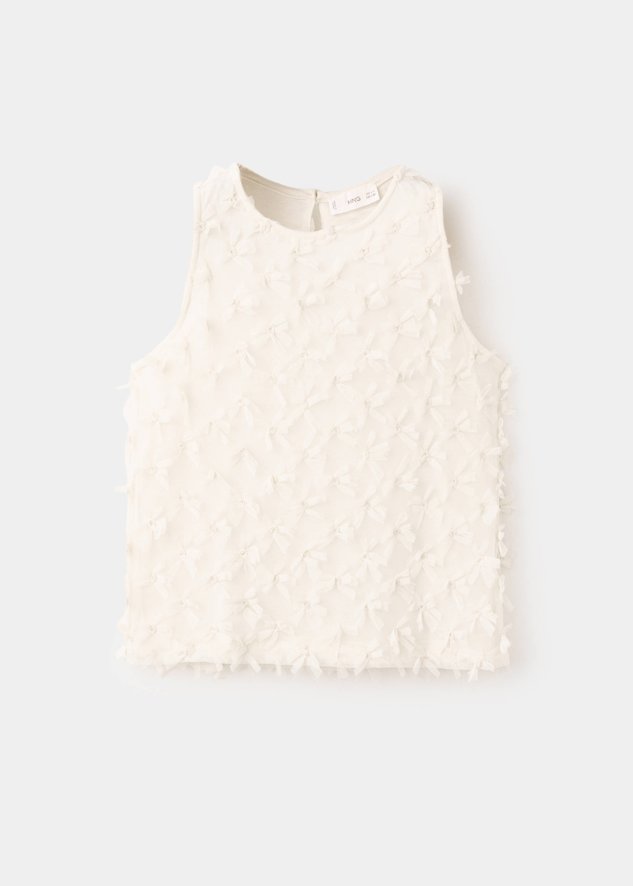 压花花卉T恤 - null