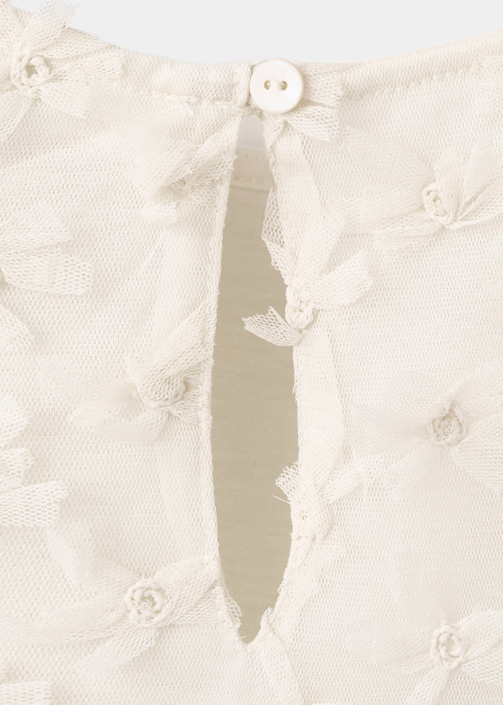 压花花卉T恤 - null