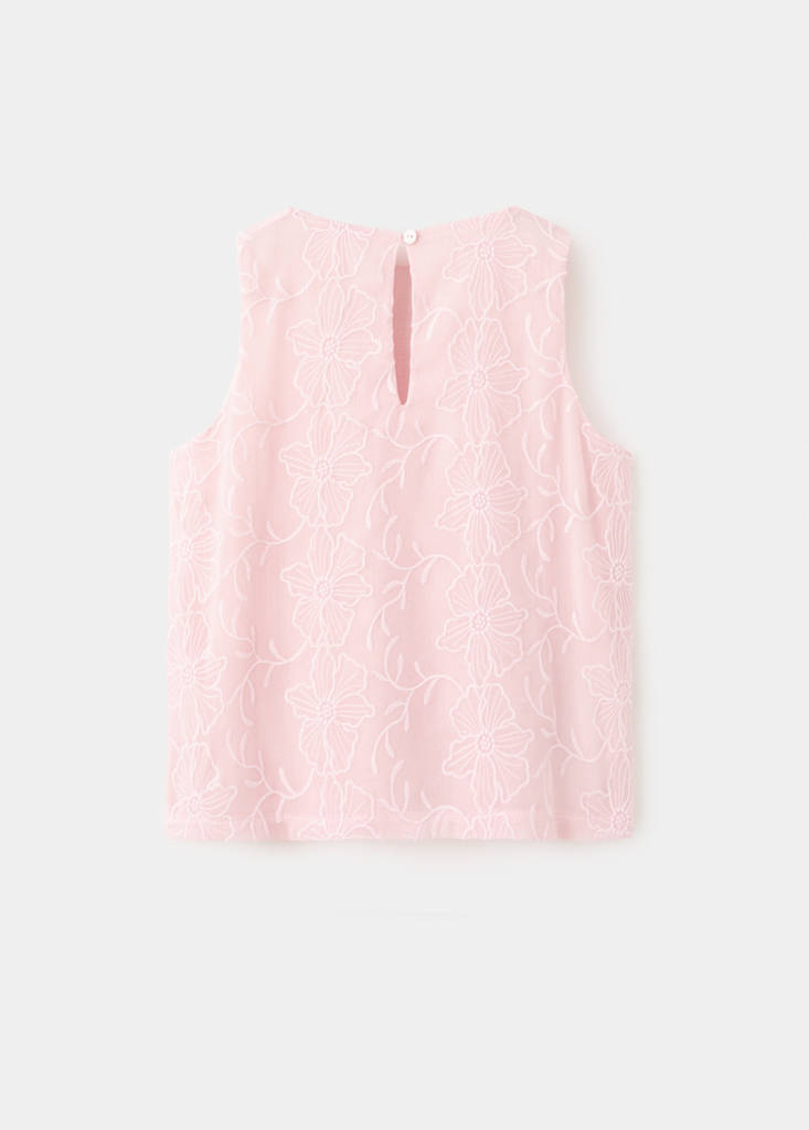 Flowy printed top — Pink