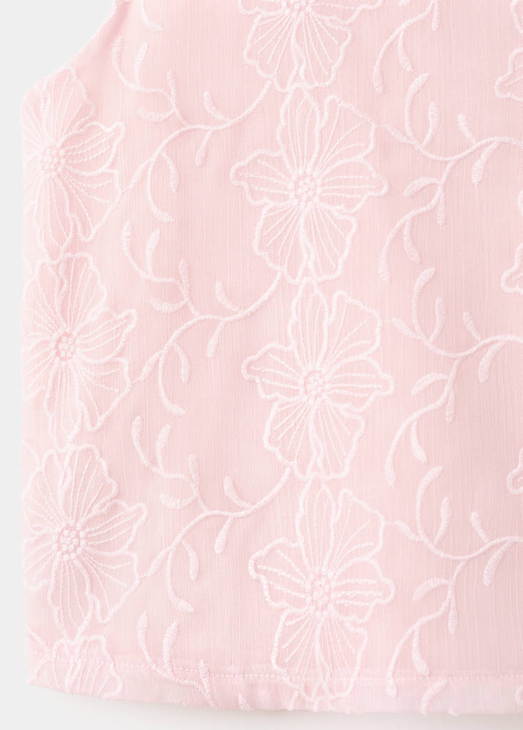 Flowy printed top — Pink