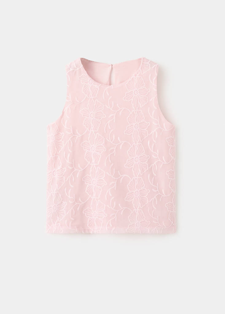 Flowy printed top — Pink