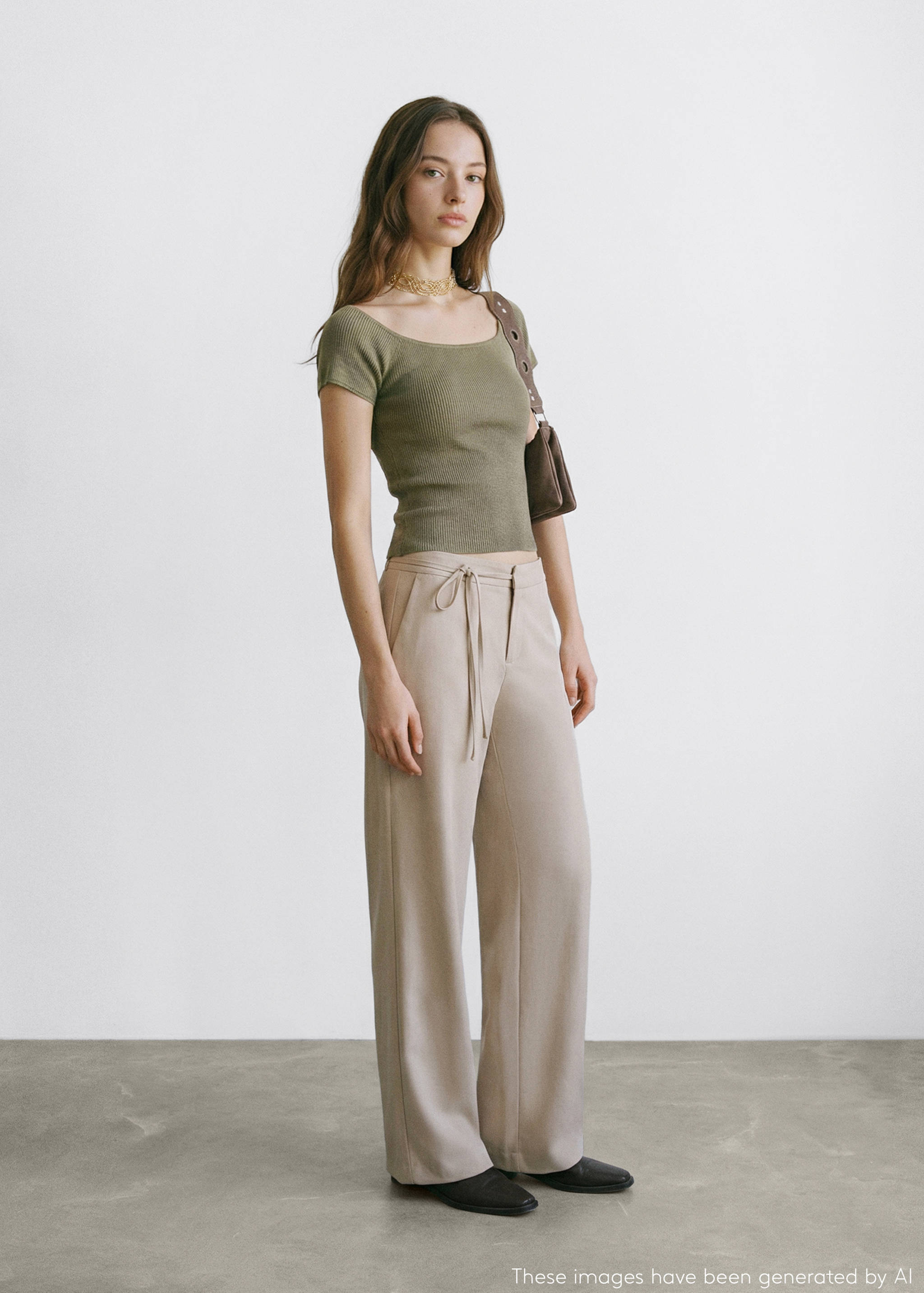 Укороченный приталенный топ - Общий план