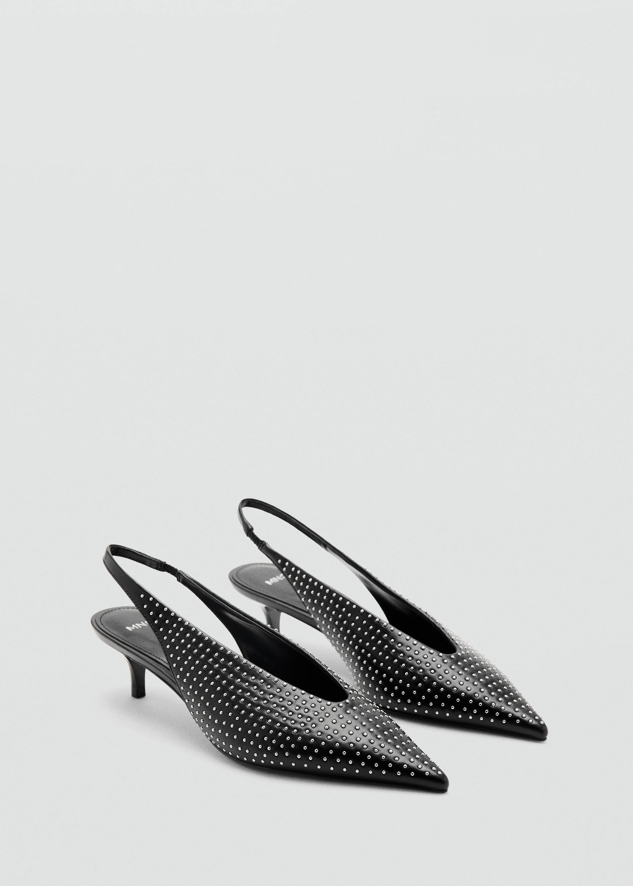 Studded high-heeled shoe - Medium plane