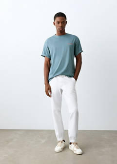 Drawstring jogger trousers — White 2