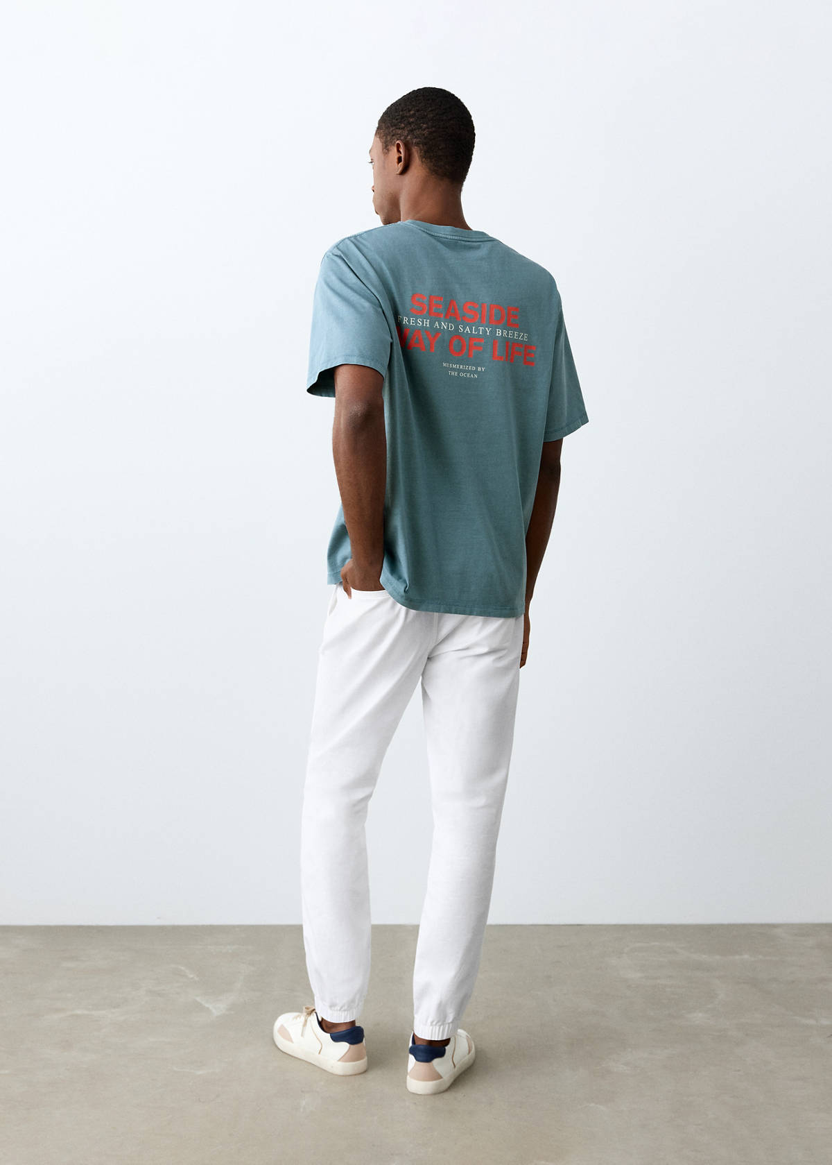 Drawstring jogger trousers — White