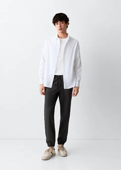 Drawstring jogger trousers — Charcoal 2