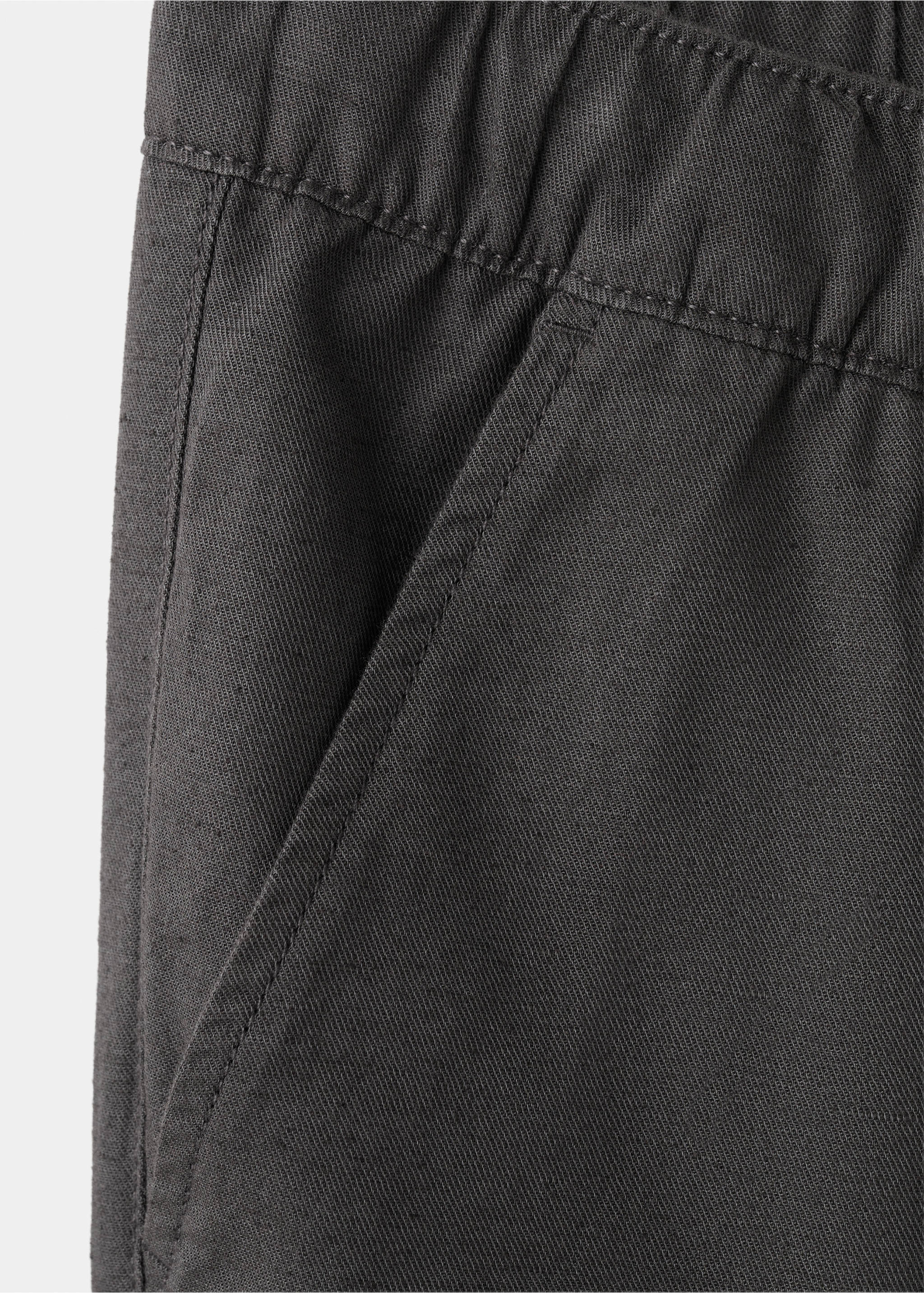 Drawstring jogger trousers - Details of the article 8, Charcoal. Ref: 27014055-00.