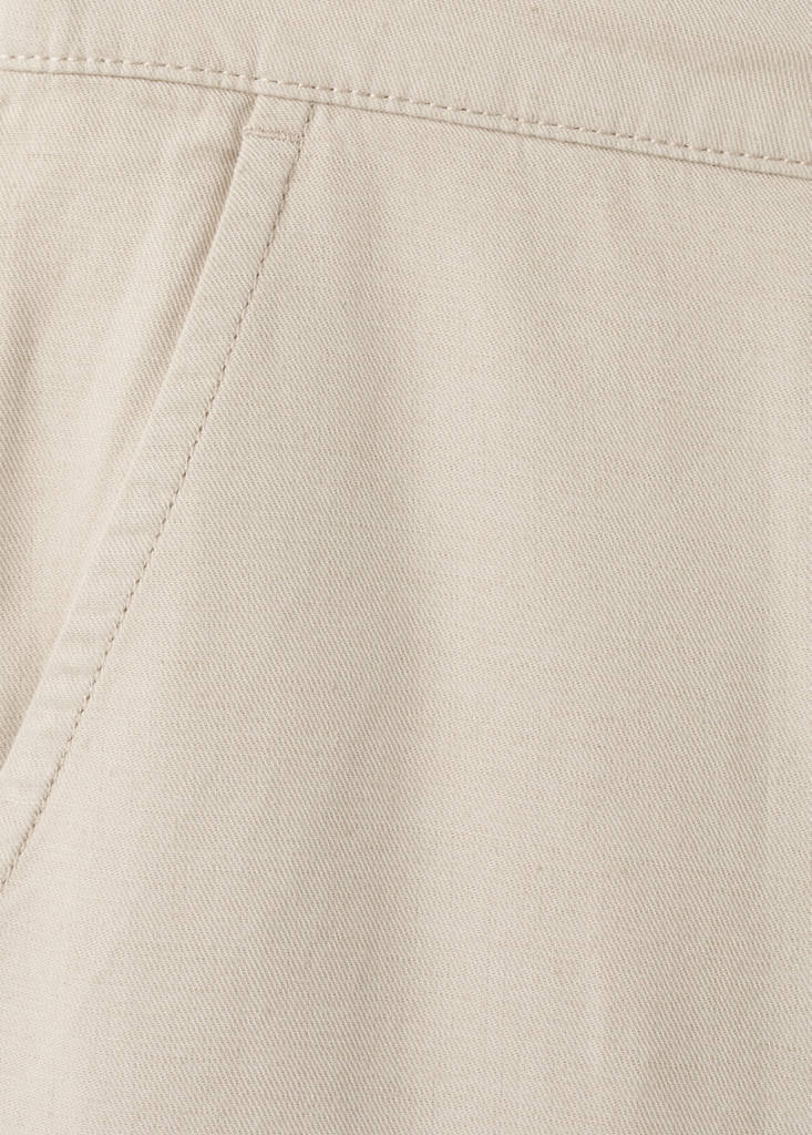 Straight cotton-linen trousers — Sand
