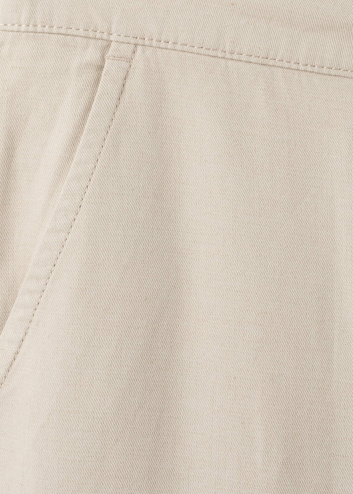 Straight cotton-linen trousers — Sand