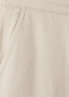 Straight cotton-linen trousers — Sand 8