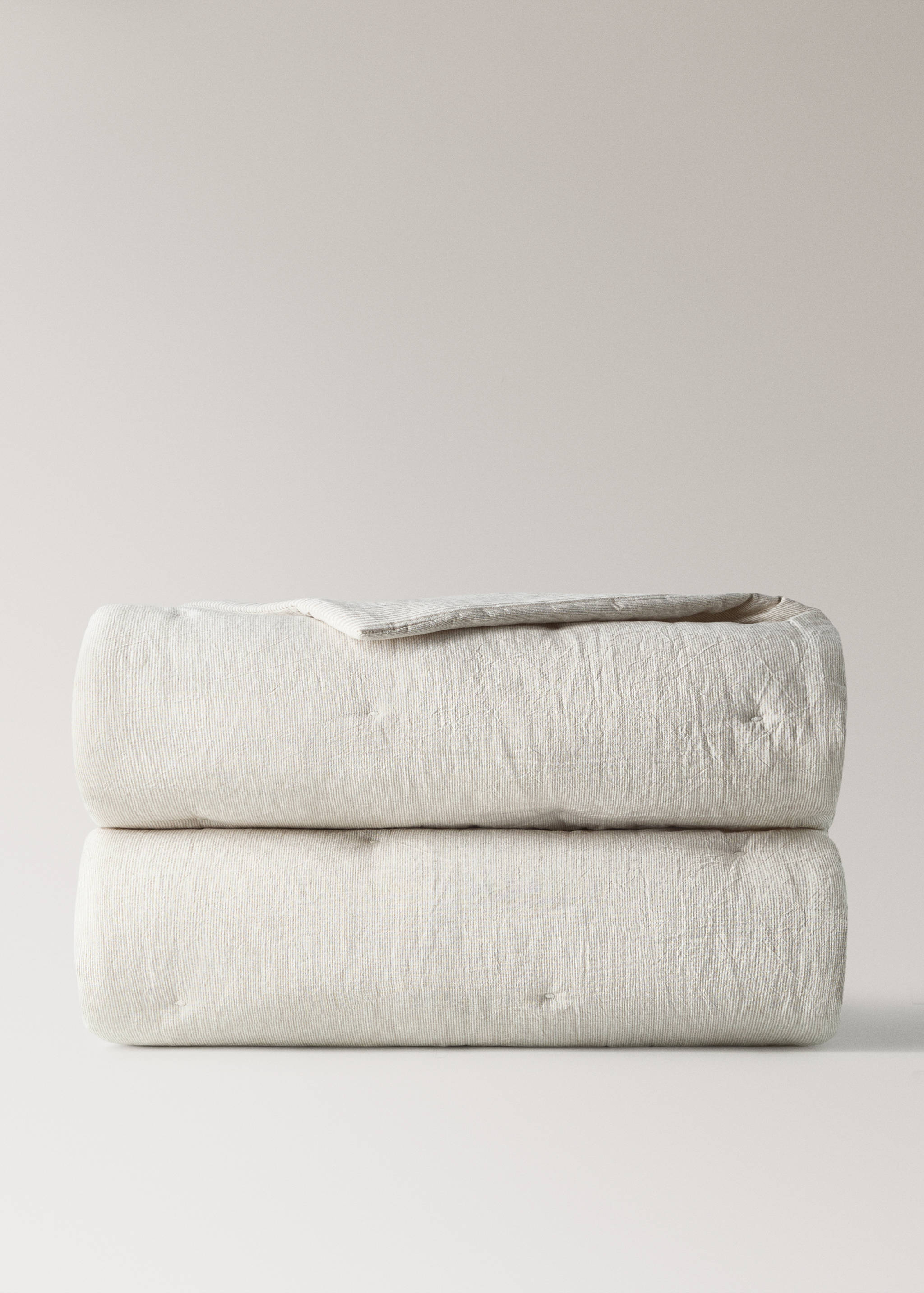 Children's cotton and linen striped duvet for a 90cm bed - Details of the article 3