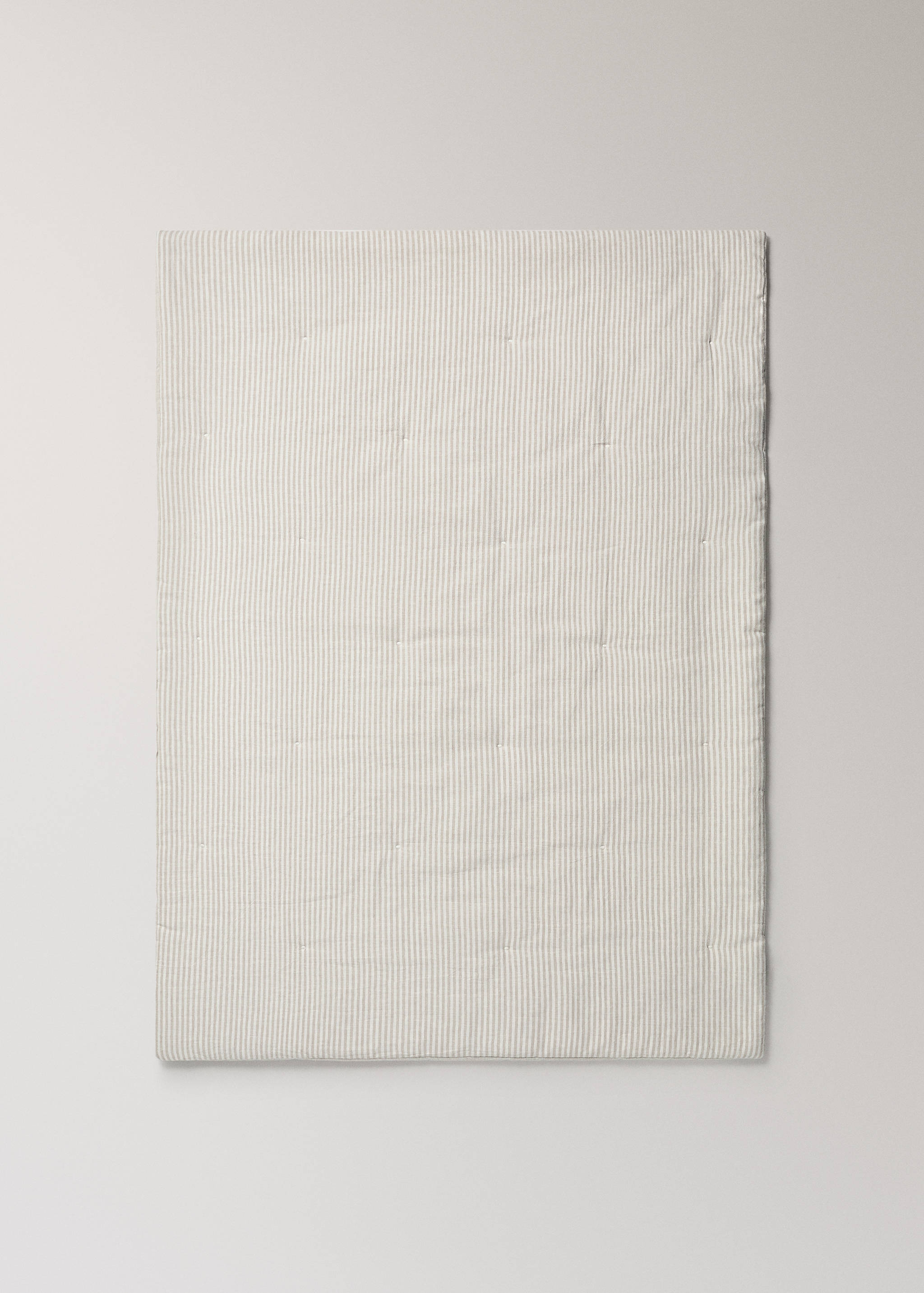 Children's cotton and linen striped duvet for a 90cm bed - Details of the article 4