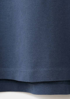 Short-sleeved cotton polo shirt — Navy 9