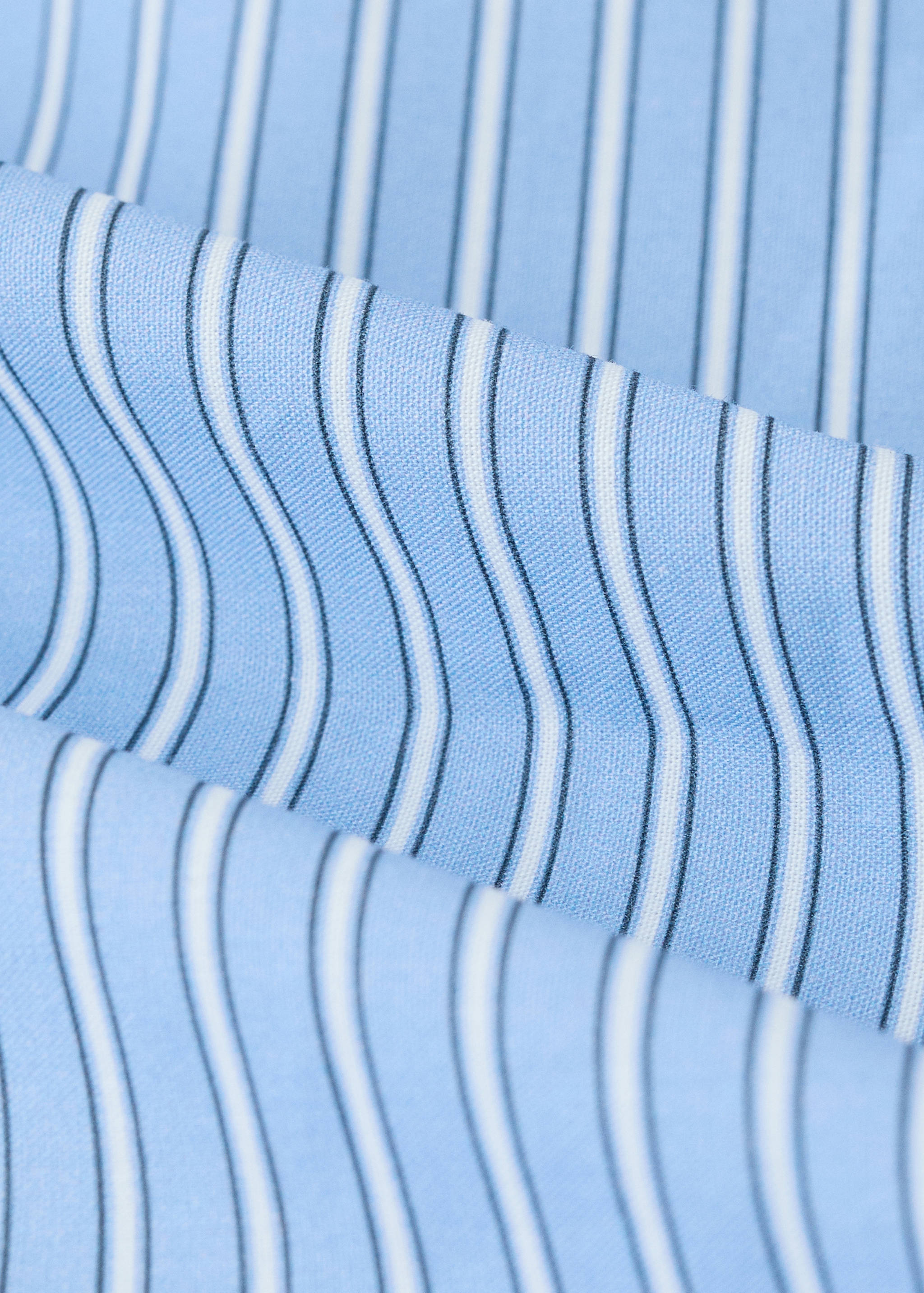 Children's fitted sheet in shirt stripe percale for Bed 135/140 cm - Details of the article 2