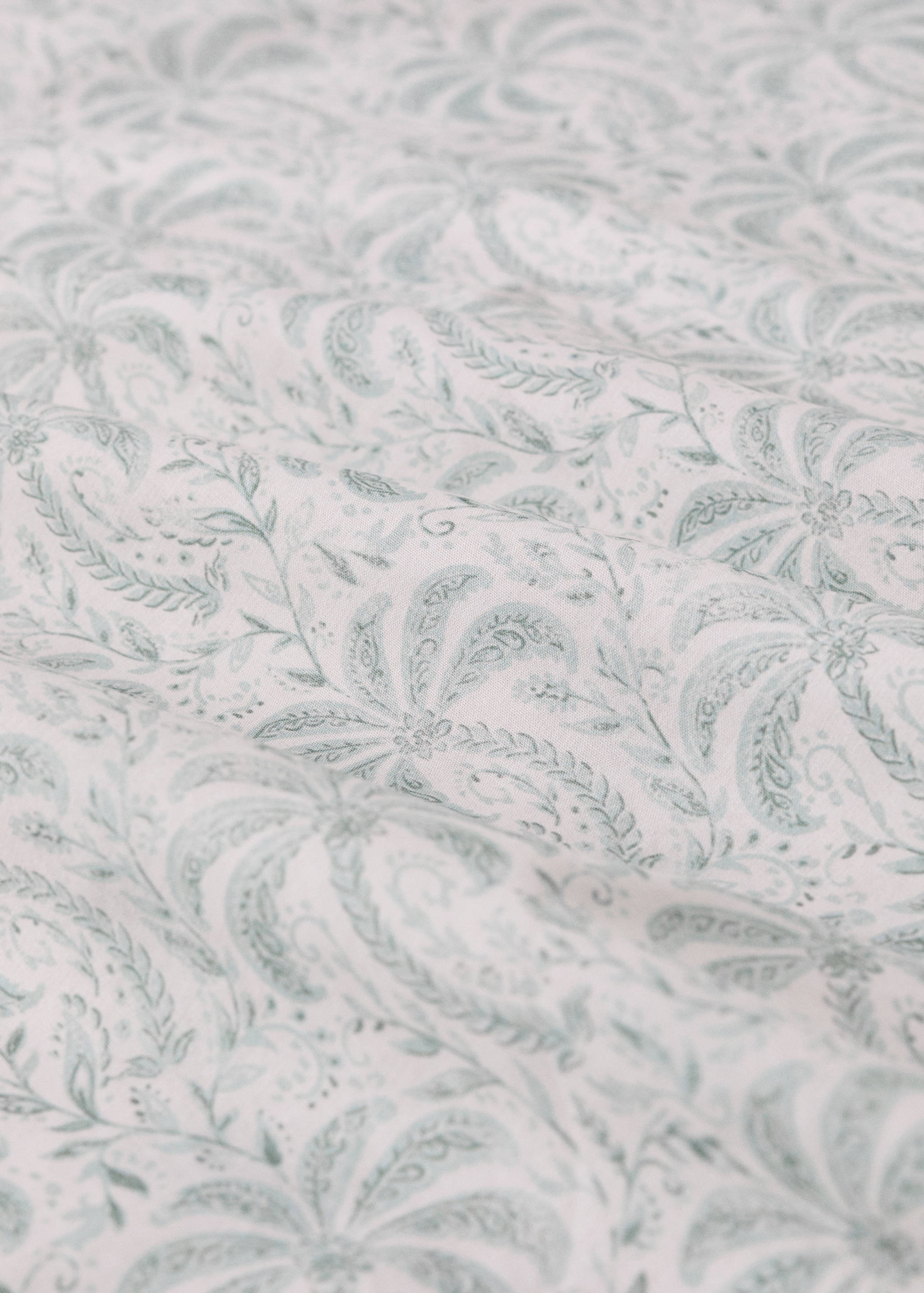 Dekbedovertrek van perkal-katoen met palmprint, voor een bed van 90 cm - Detail van het artikel 2