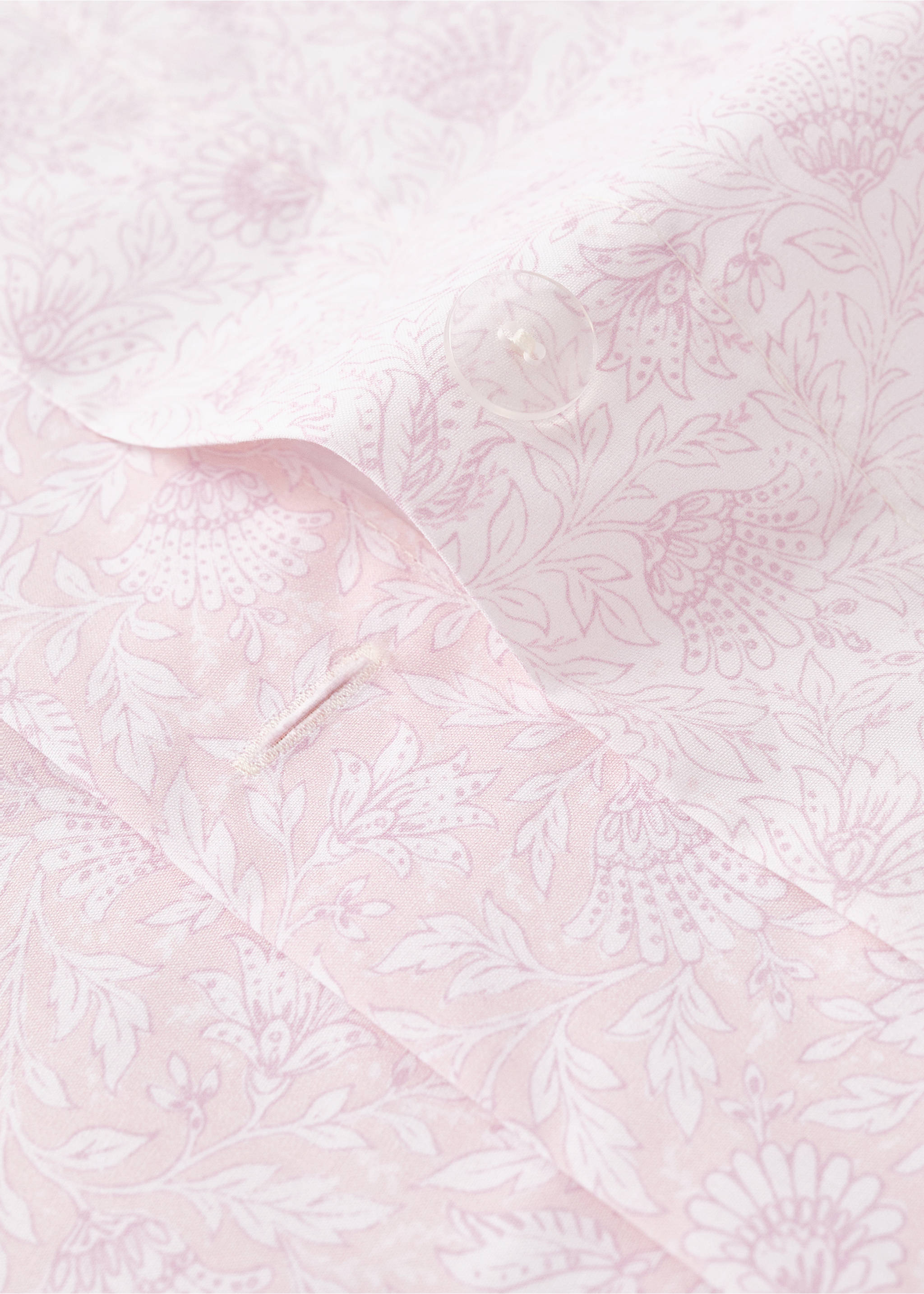 Bettbezug aus Baumwoll-Perkal mit Palmen für 90 cm Bett - Detail des Artikels 2, Pastellrosa. Ref: 27014068-00.