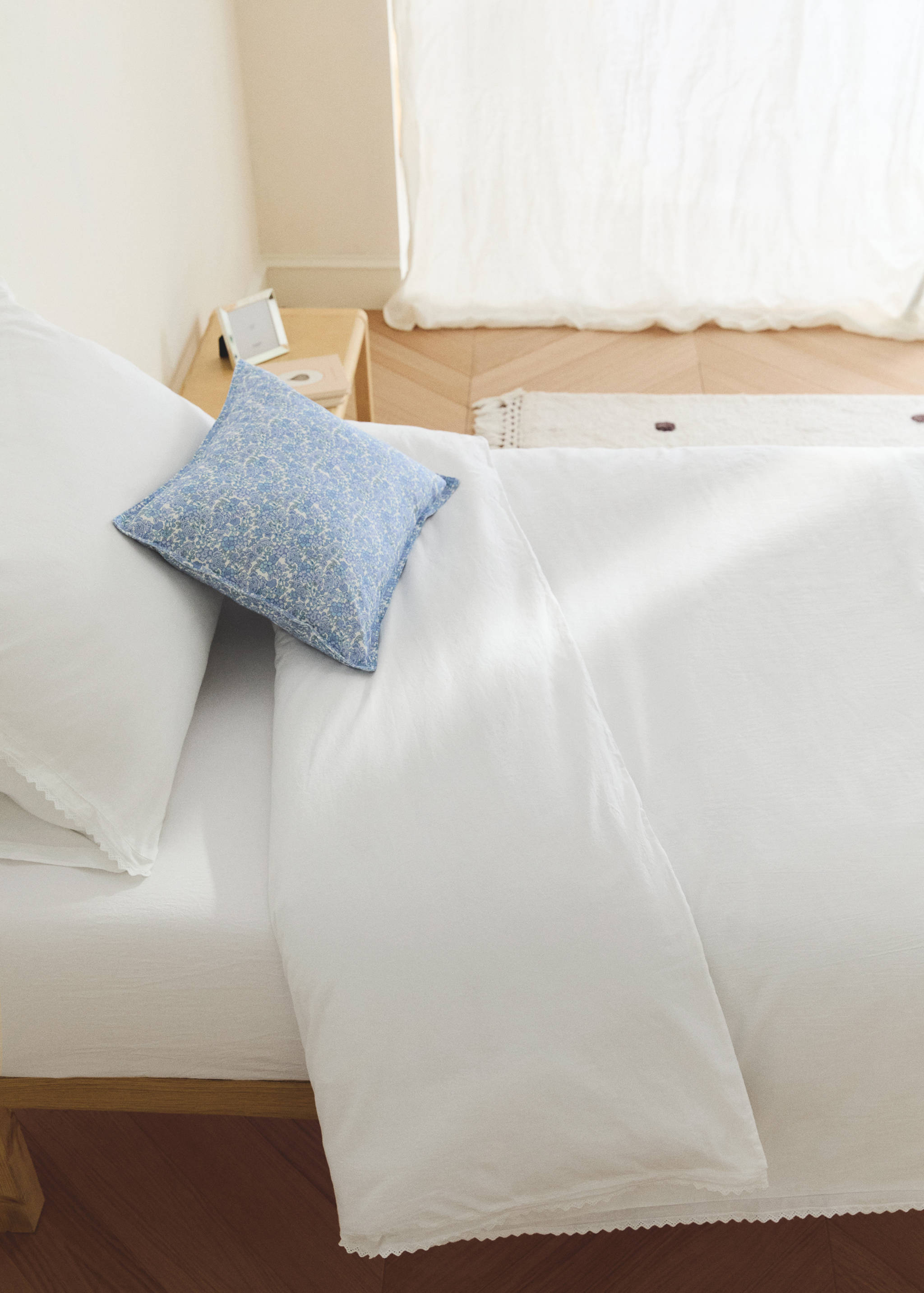 Funda nòrdica infantil percala garment-washed Llit 90 cm - Pla general