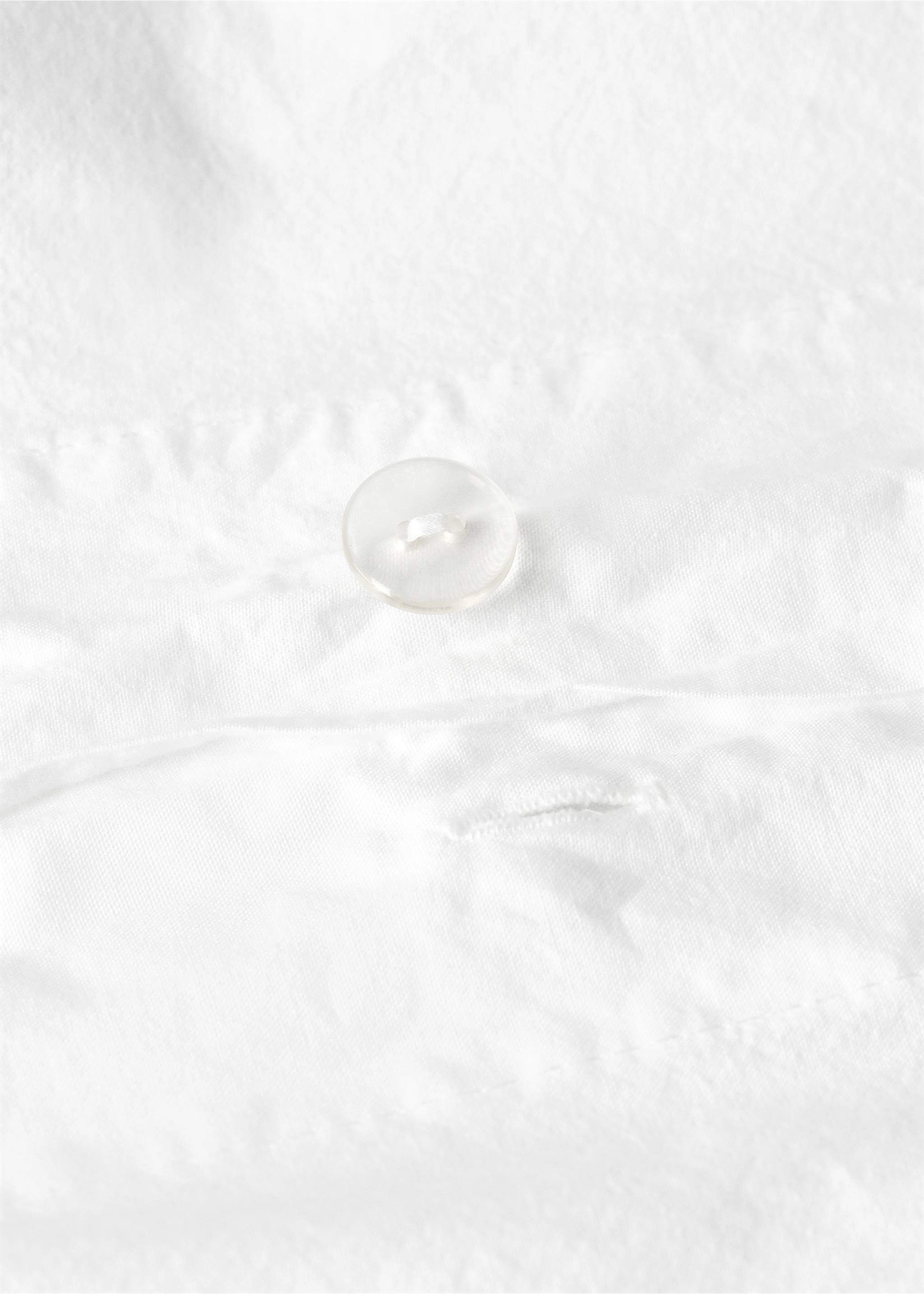 Children's percale garment-washed duvet cover for 90 cm bed - Details of the article 2, White. Ref: 27014069-00.